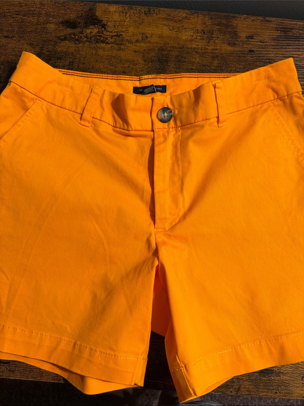 Tommy Hilfiger Vibrant Orange Casual Cotton Shorts
